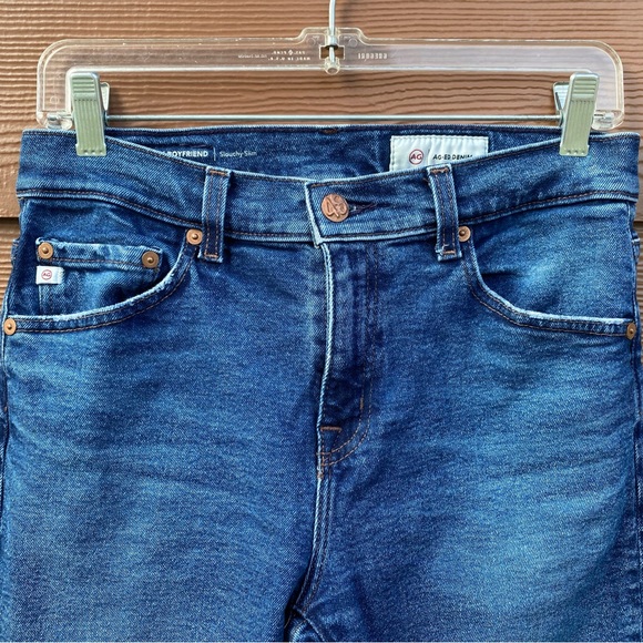 Ag-ed Denim Ex Boyfriend Slouchy Slim Dark Denim High Waisted Jeans Size 25 - Picture 4 of 7